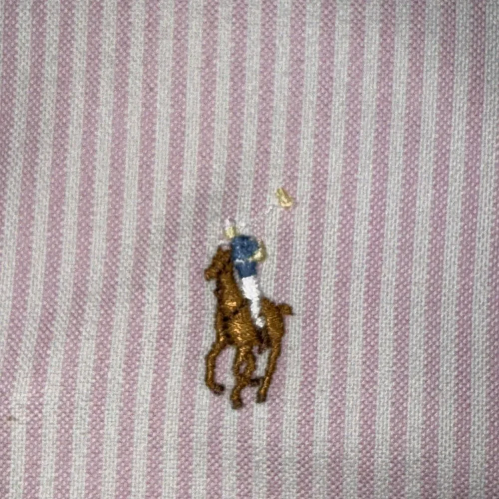 Polo Ralph Lauren Oxford Shirt XXL Pink White Striped Classic Fit Pony Pristine